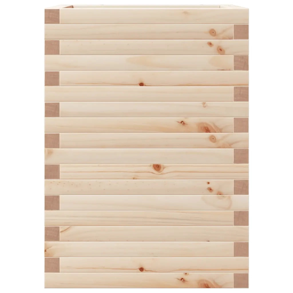 Fioriera da Giardino-Vaso da Esterno 50x50x68,5 cm in Legno Massello di Pino