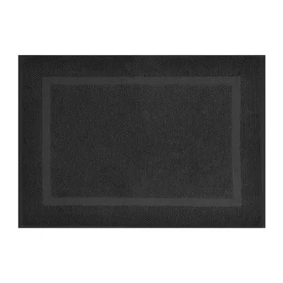 Tappeto scendi doccia 100% cotone colore Nero 45x65 cm