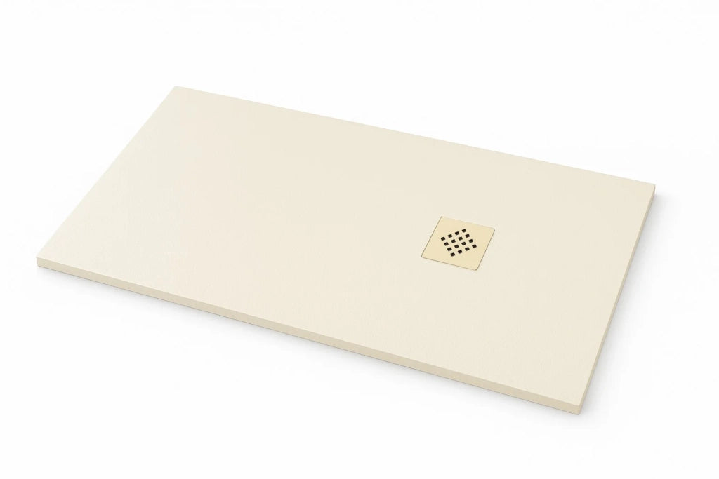 Piatto doccia Ardesia extra piatto 70X150 cm colore Crema RAL 1013 griglia Crema