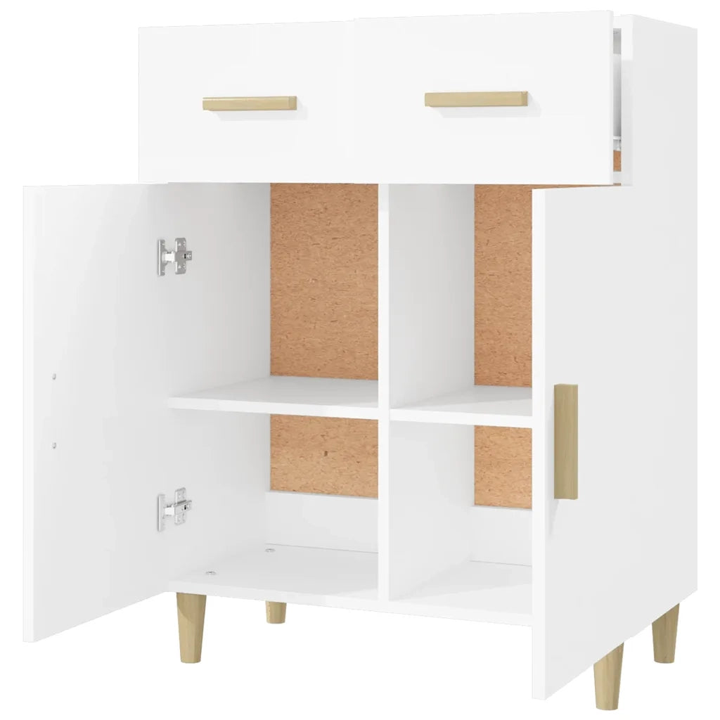 Credenza Bianca 69,5x34x89 cm in Legno Multistrato 812186