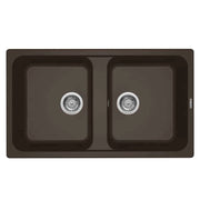 Lavello Elleci Incasso 2 vasche 86x50 Life 450 Granitek Espresso Marrone LG245078