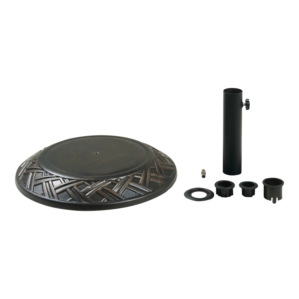 Base per ombrellone da giardino con adattatori 37 / 42 / 52 / 58 mm nero 03_0010252