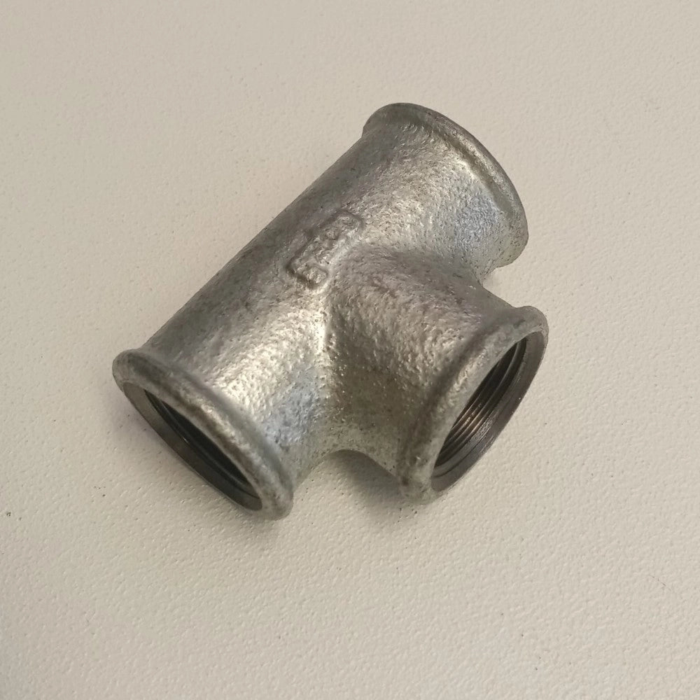 Raccordo fff da 1''+1/4 tee t ghisa zincata malleabile raccordo di connessione a 3 vie