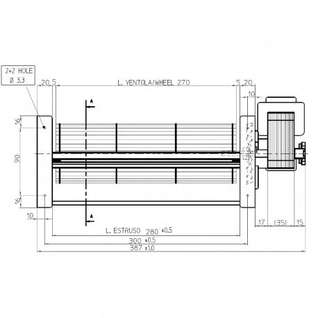 Ricambistufeapellet VENTILATORE TANGENZIALE TGA80/1 270/35 158205