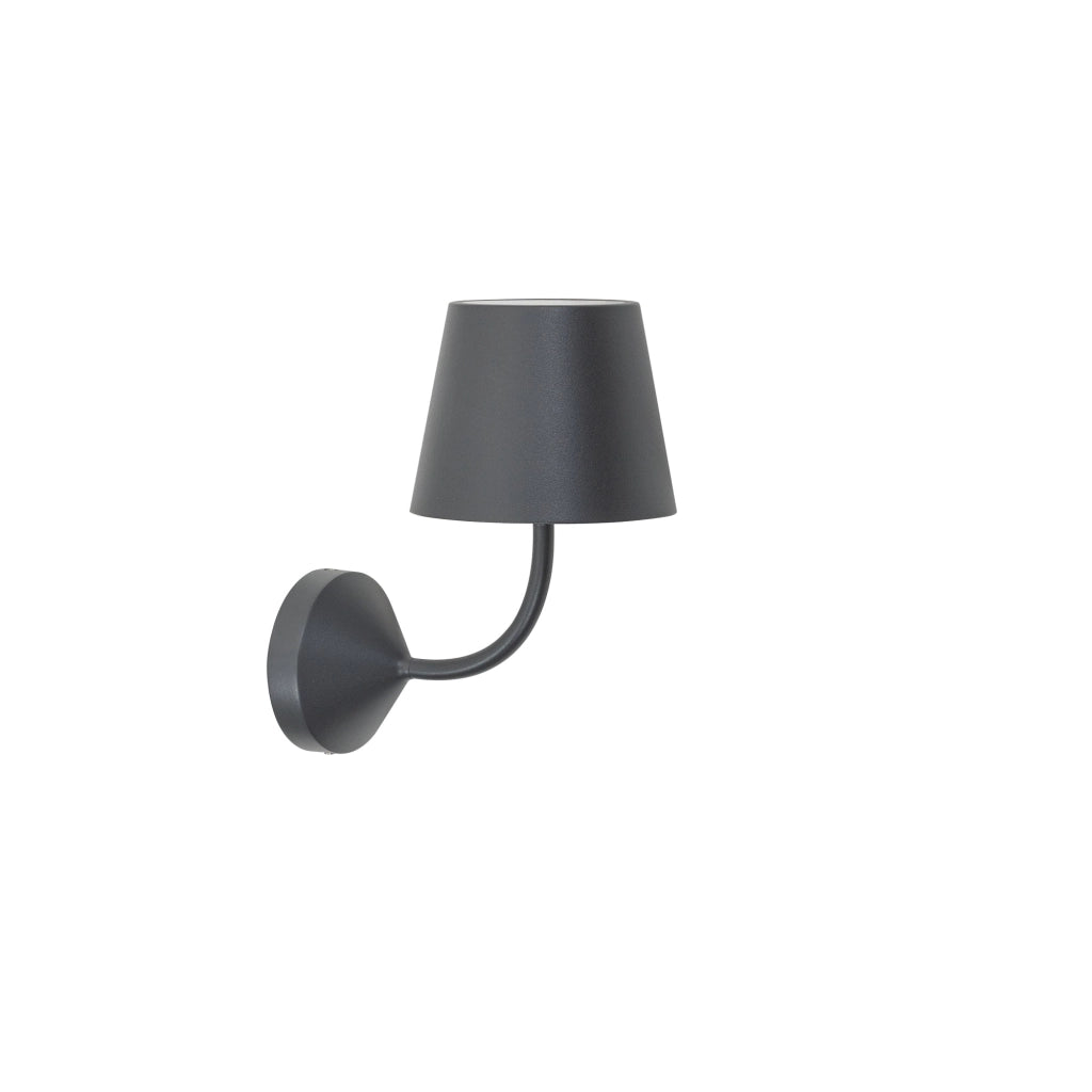Ai Lati Poldina Lampada da parete a LED 5.4W IP54 Grigio Scuro 2700K 446lm, design moderno in alluminio per illuminazione esterna ed interna