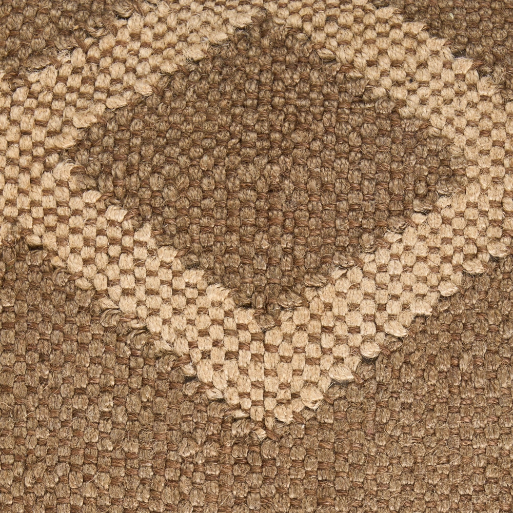 Set di 2 cuscini in iuta e lana marrone chiaro e beige motivo geometrico 30 x 50 cm camera da letto soggiorno