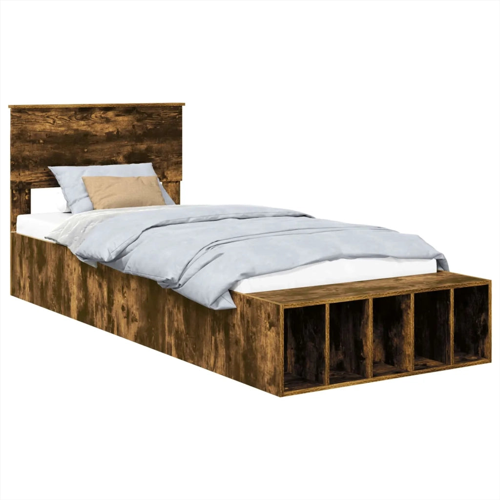 Struttura del letto Rovere fumé 75 x 190 cm Legno multistrato 3408421
