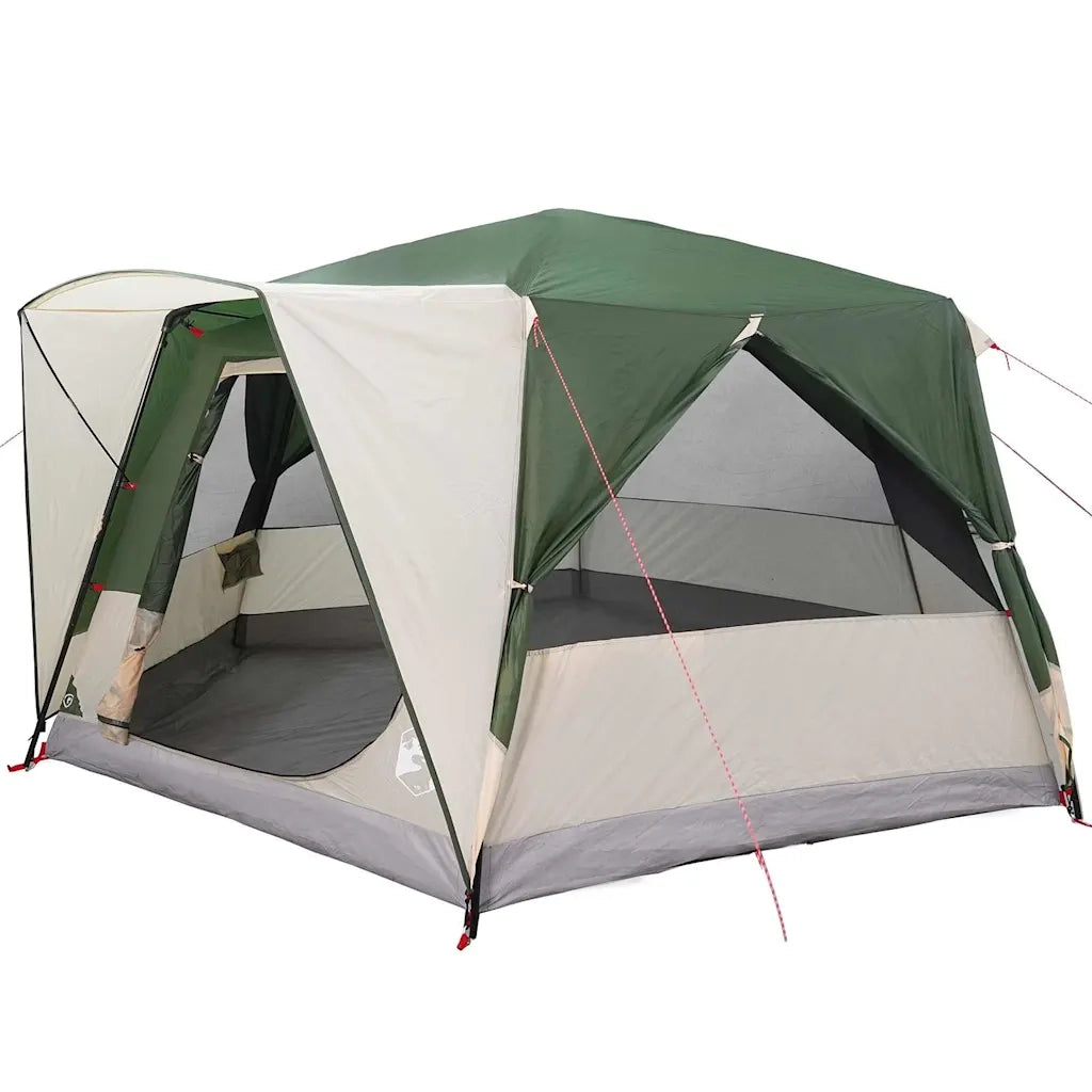 Tenda Cabina 7-Persone con tetto-Tenda da campeggio Verde 400 x 350 x 212 cm