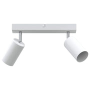 Faretto da soffitto moderno orientabile 26 x 5,5 x 16,5 cm in metallo bianco 02_0058303
