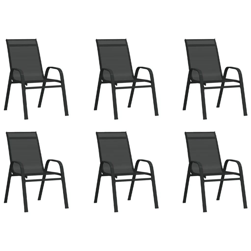 Set da Pranzo da Giardino 7 pz Nero 3095986