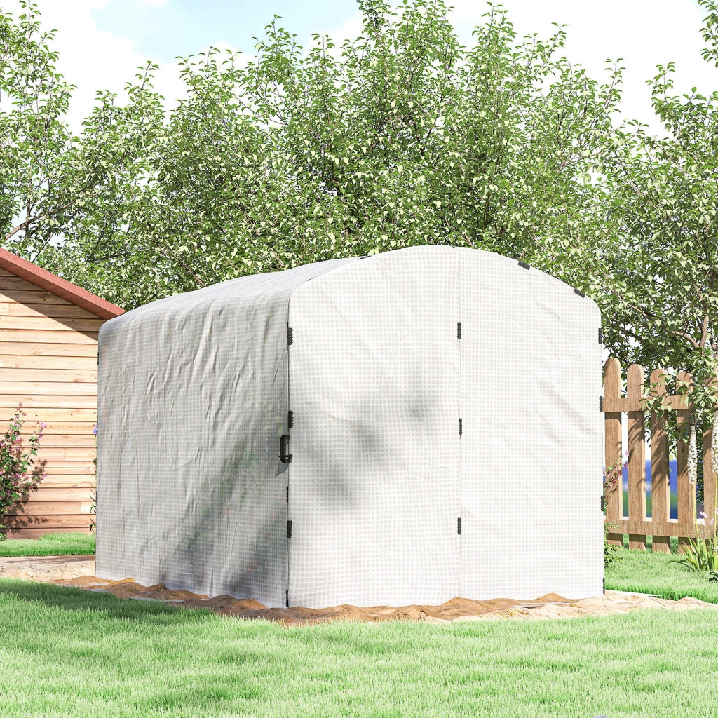 Serra tunnel da giardino 6m2 ¨C Xylo ¨C 300x200x195cm PE 220g/m2 bianco con porta