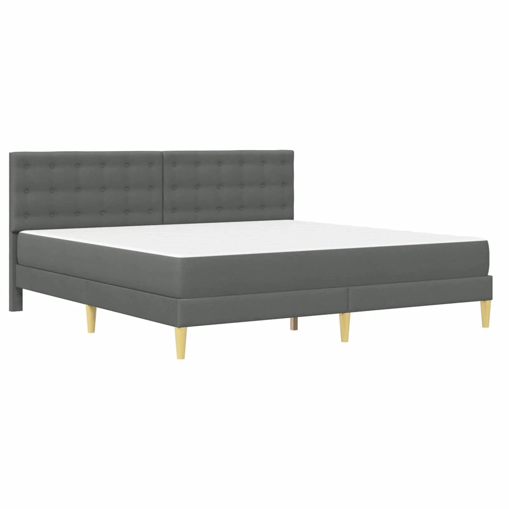 Struttura letto con materasso Grigio scuro 200 x 200 cm Tessuto 3415129