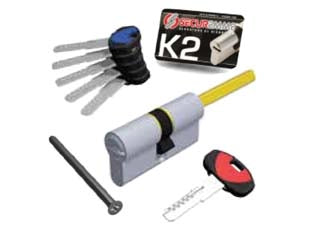 CILINDRO EUROPEO K2 CODOLO 0CK2 SERIE 3200Q  mm.30x40 (3200QCS30401X5)    SECUREMME