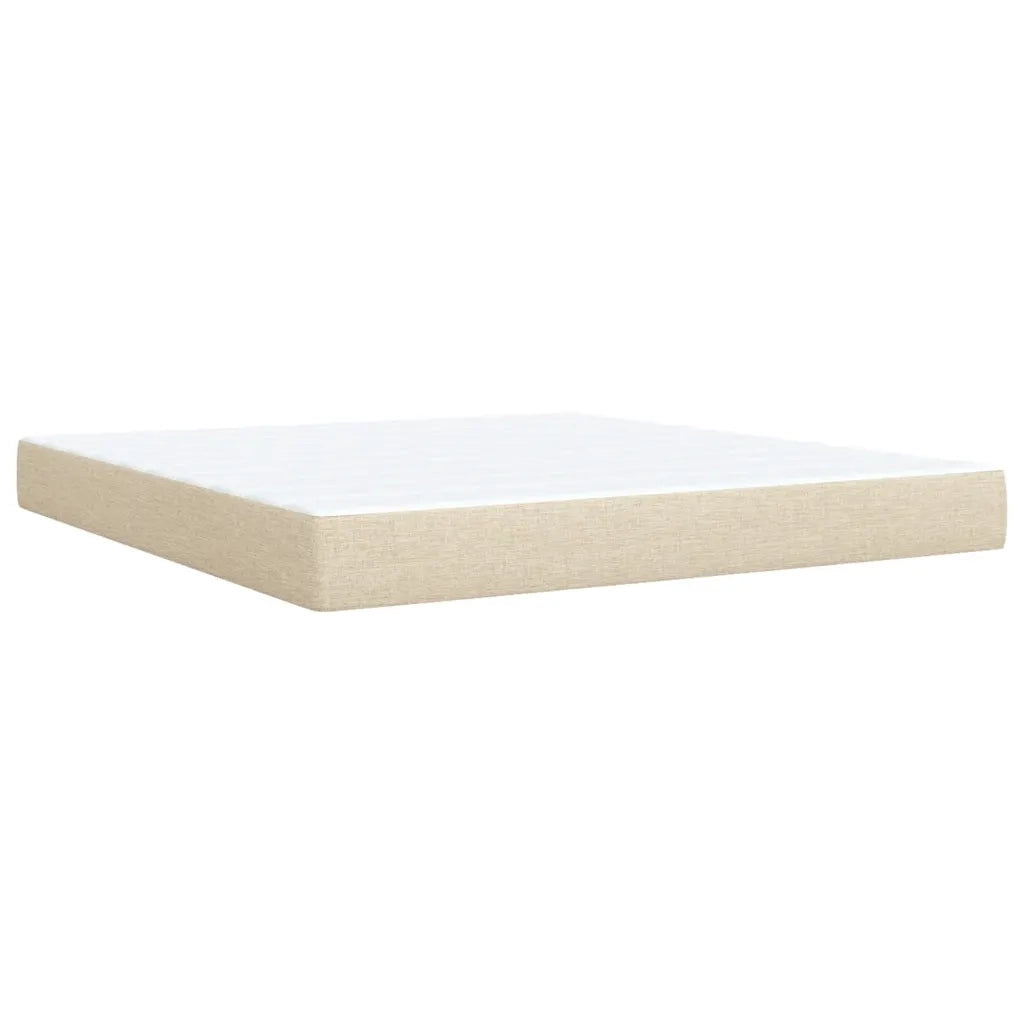 Giroletto a Molle con Materasso Crema 180x200 cm in Tessuto 3290565