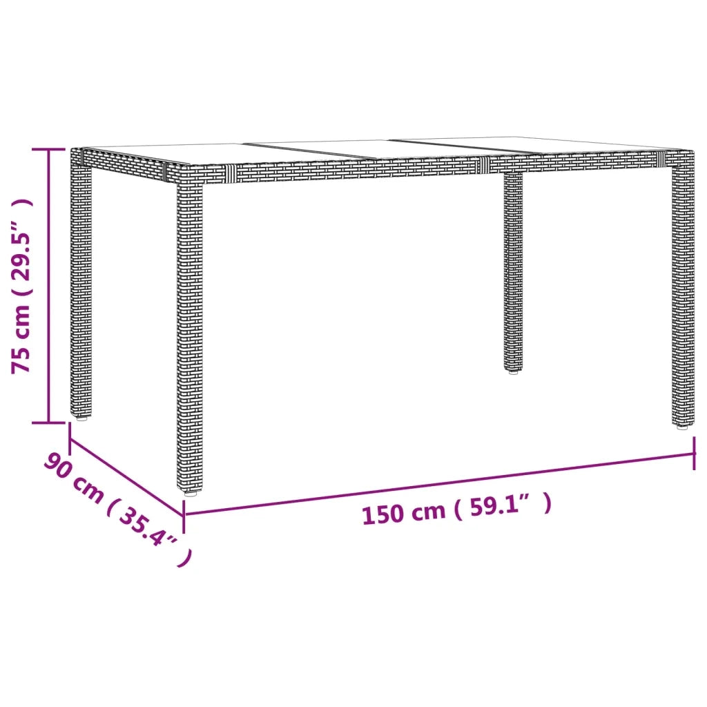 Set da Bistrò da Giardino 5 pz con Cuscini Beige in Polyrattan 3276939