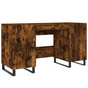 Scrivania da ufficio postazione di lavoro mobile per computer studio rovere affumicato 140 x 50 x 75 cm legno ingegnerizzato marrone 02_0023584
