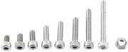 Kit di Assortimento di Viti e Dadi A2 - 300 pezzi - Acciaio Inossidabile - Dadi a Sfera e a Tappo - Viti a Tappo - Per Reparazioni e Lavori di Bricolage