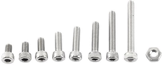 Kit di Assortimento di Viti e Dadi A2 - 300 pezzi - Acciaio Inossidabile - Dadi a Sfera e a Tappo - Viti a Tappo - Per Reparazioni e Lavori di Bricolage