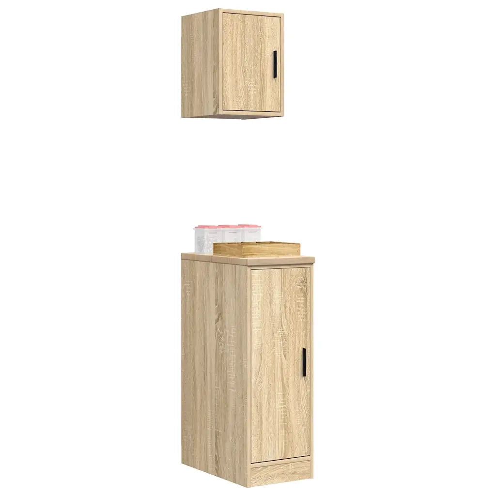Armadi da Garage 2 pz Rovere Sonoma in Legno Multistrato 3328289