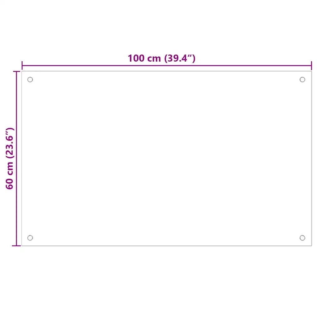 Schienale da cucina 2 pcs Bianco 100 x 60 cm vetro temperato 3415424
