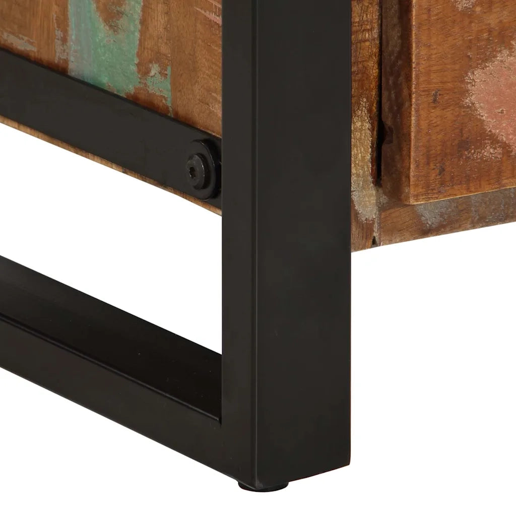 Cassettiera Multicolore 40x40x75 cm Legno Massello di Recupero 4013582