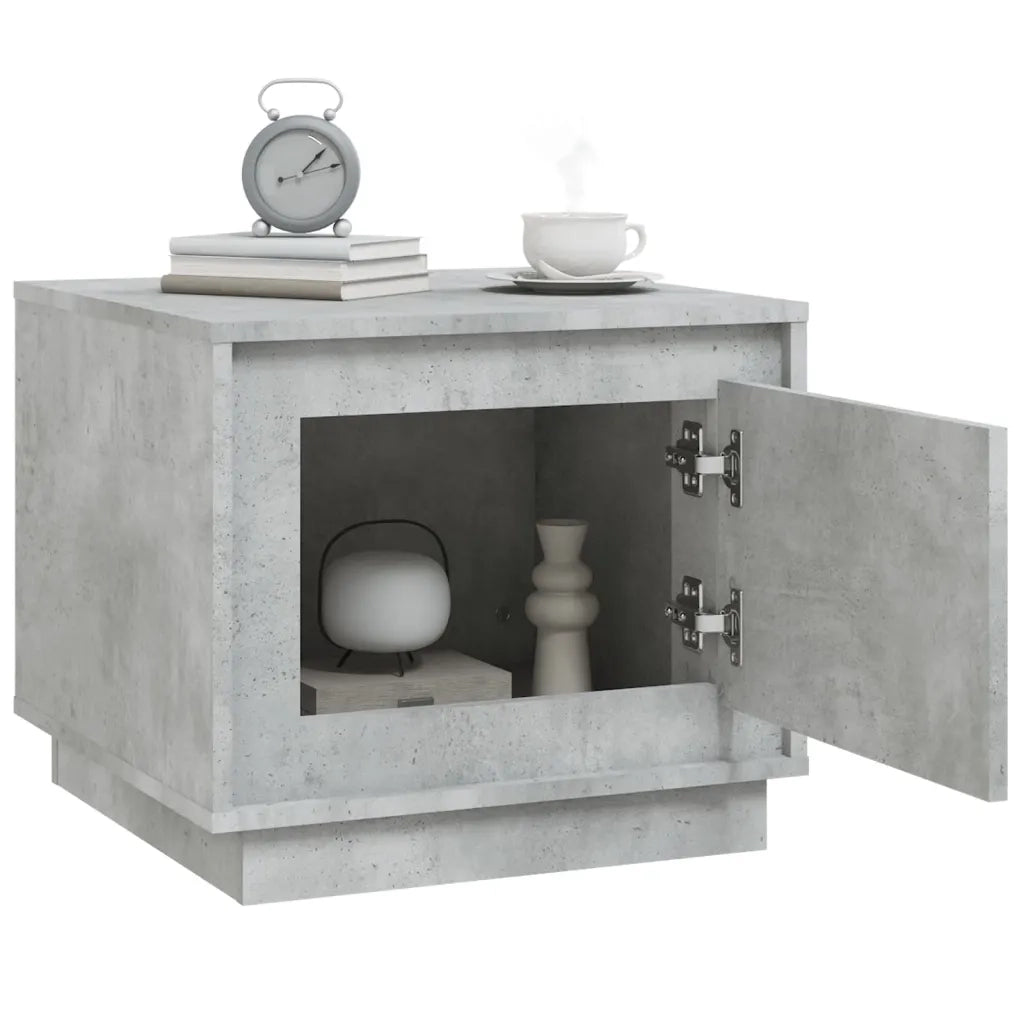 Tavolino da Salotto Grigio Cemento 51x50x44cm Legno Multistrato 819872