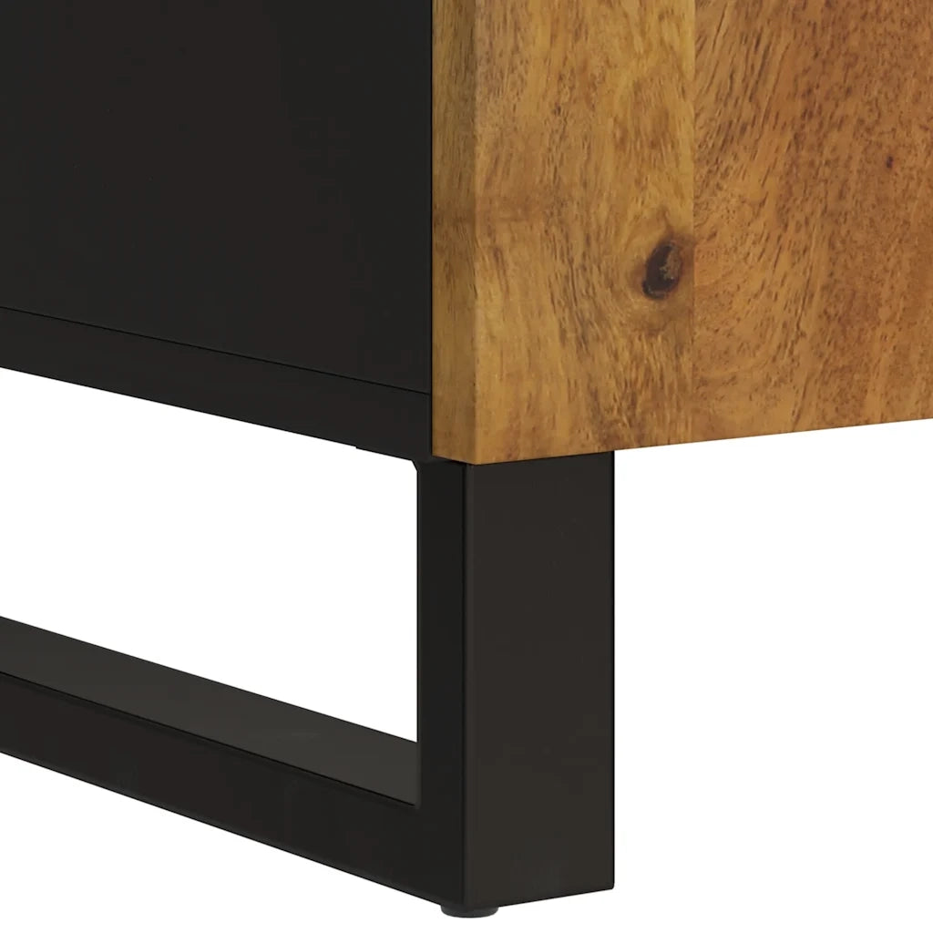Credenza con 2 Ante-Buffet-Armadio da cucina 90x33x75 cm in Legno Massello di Mango 250843