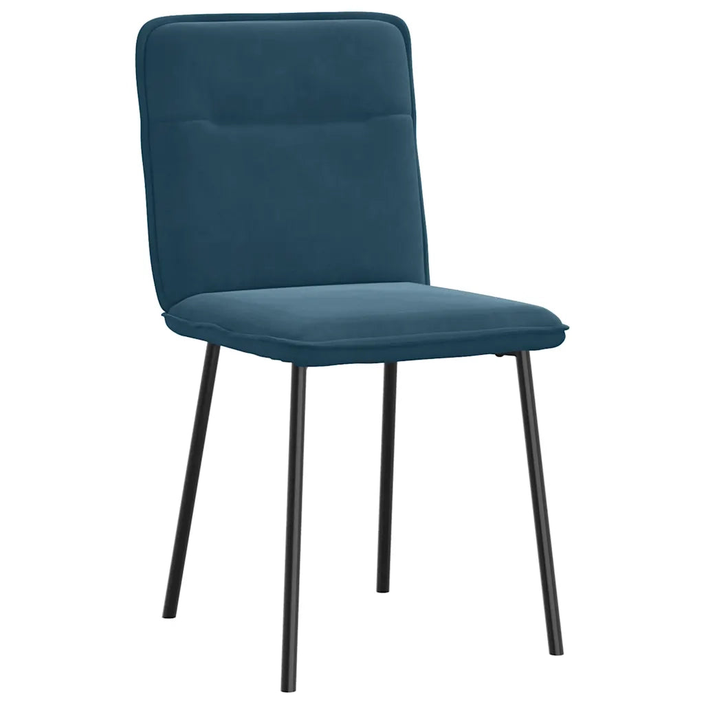 Sedie da Pranzo 6 pz Blu in Velluto 3315589