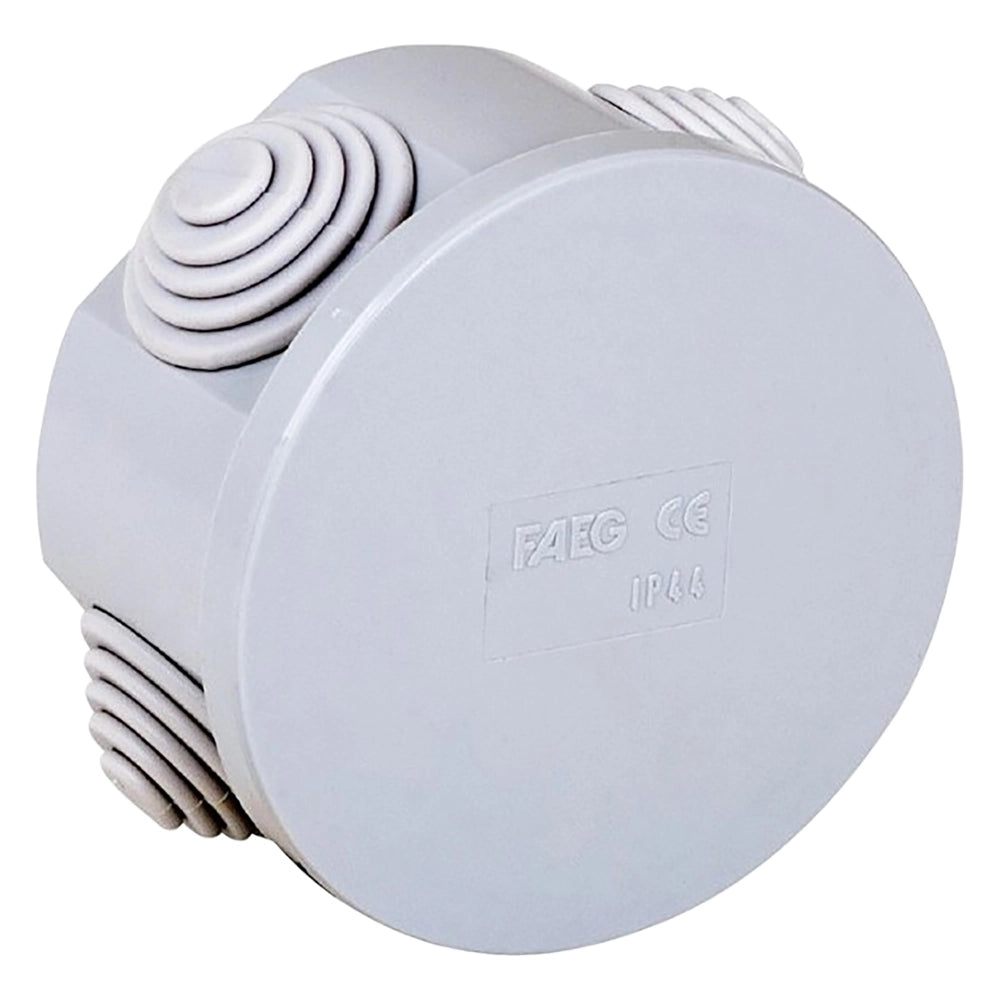 SCATOLA TONDA DA PARETE Ø mm 60 x h.35 - 4 entrate  - FAEG
