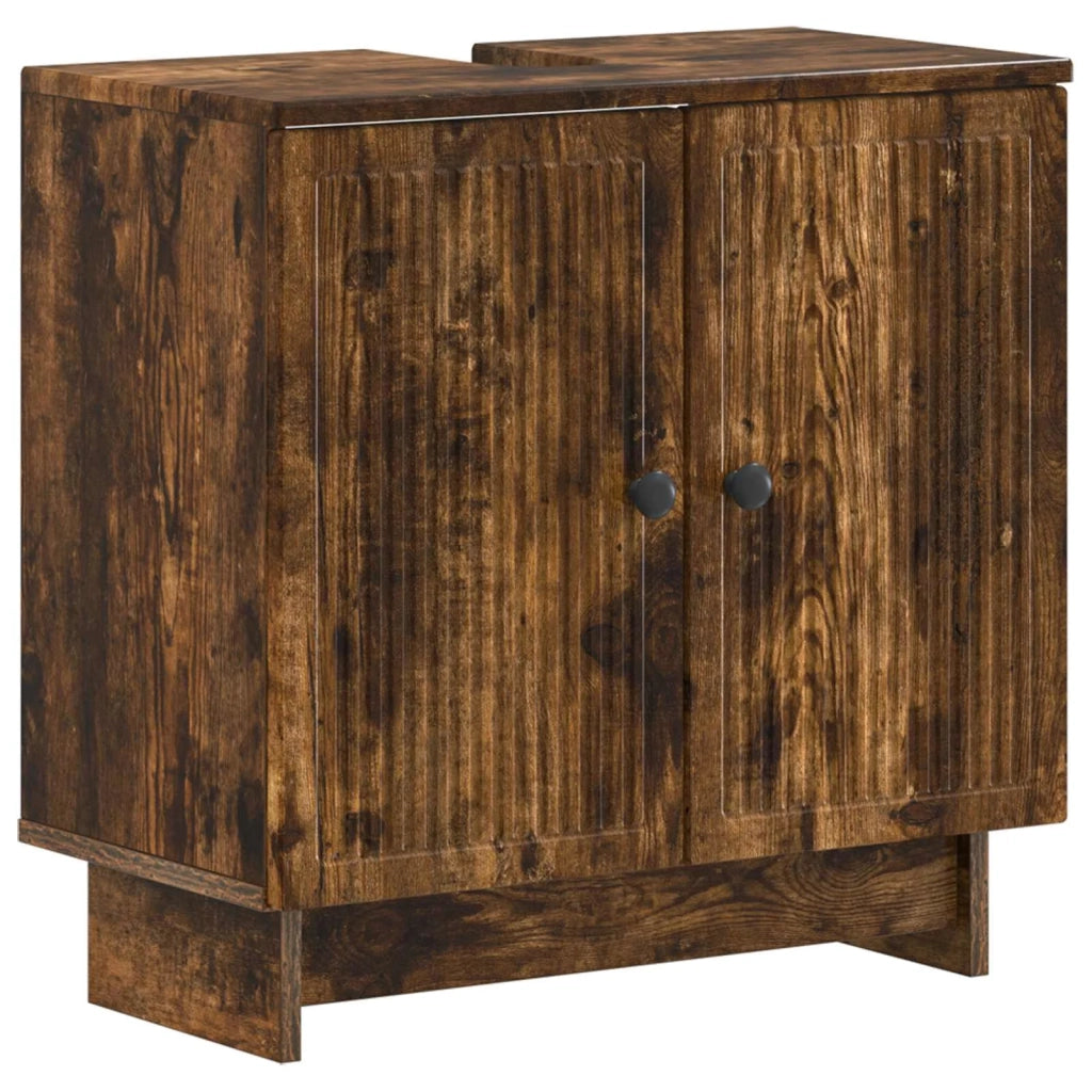 Armadio per Lavabo da Bagno EDE Rovere Fumo 59,5 x 31,5 x 59 cm 895910