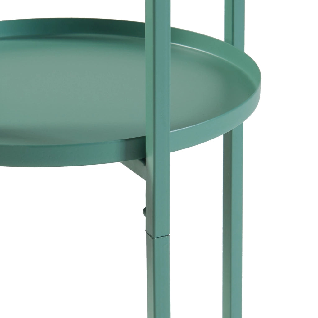 Stand Portapiante Altena 94,5 x 27 x 27 cm Metallo Verde [en.casa]