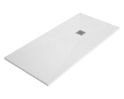 Piatto doccia ARDESIA 80x170 cm Bianco griglia in acciaio