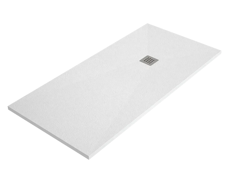 Piatto doccia ARDESIA 80x170 cm Bianco griglia in acciaio