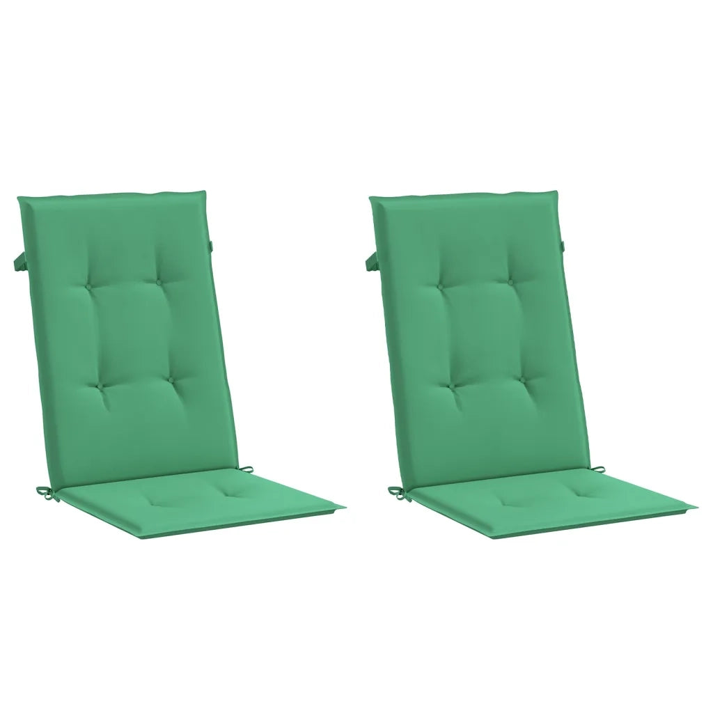 2 pz Cuscini per Sedie da Giardino Verdi 120x50x3 cm
