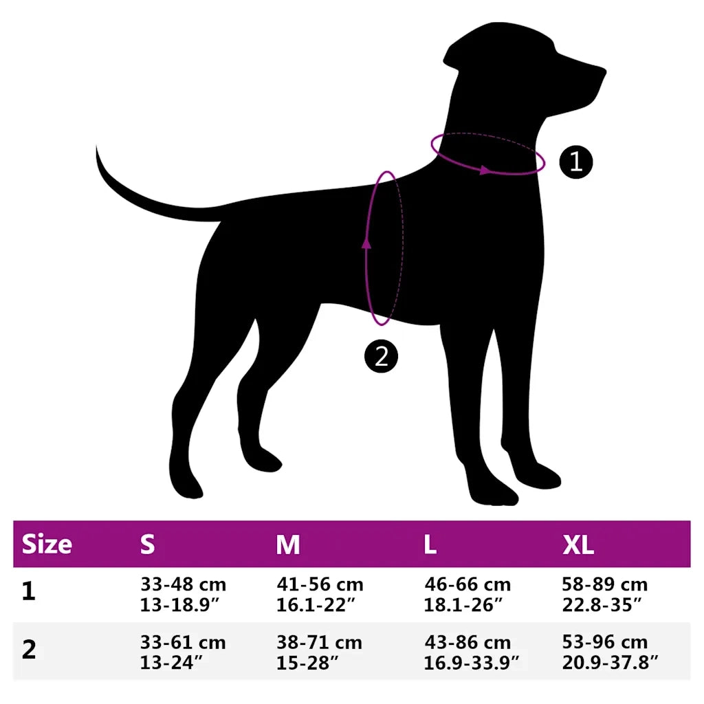 Pettorina per Cani con Strisce Riflettenti Regolabile Nera XL CFW4389954