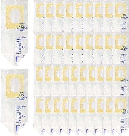 Zak diagnostico urinario 120 pezzi - 100 ml - Portatile con superficie adesiva - Rosa con protezione antislittamento - Adatto per bambini - Materiale di alta qualità - Impermeabile