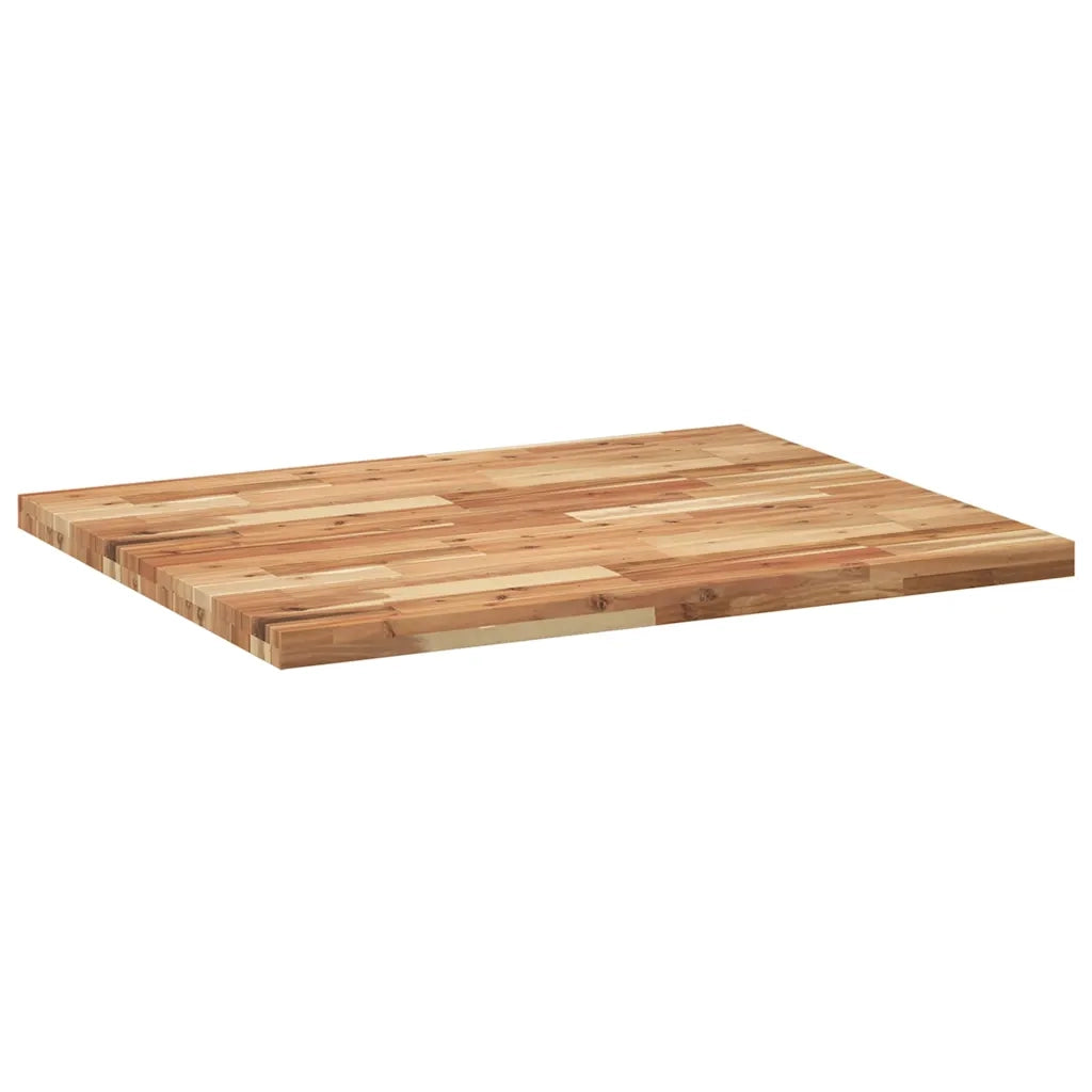 Piano Tavolo Rettangolare 100x80x4cm Legno Massello di Acacia 4008865
