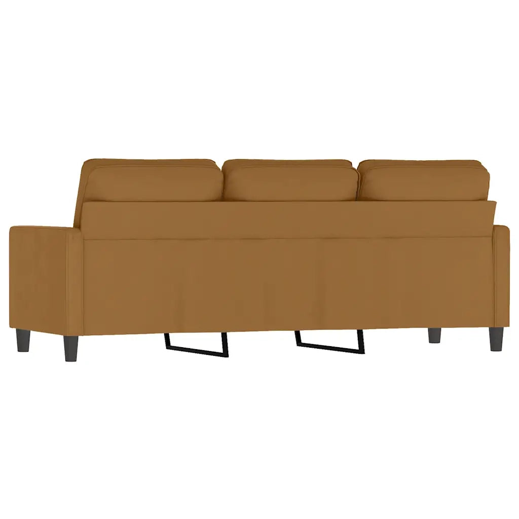 Divano a 3 Posti Marrone 180 cm in Velluto 359216