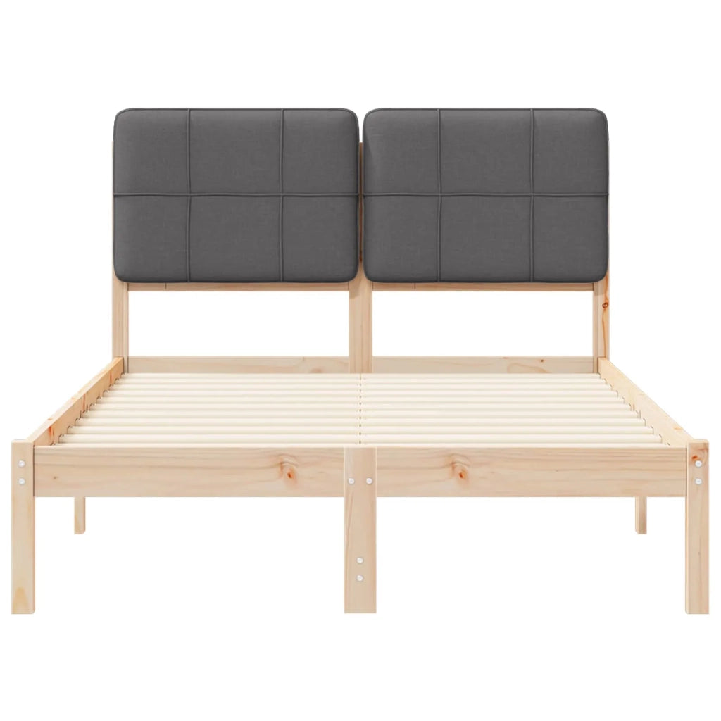 Letto con Testiera Rivestita Grigio scuro 120 x 190 cm 877995
