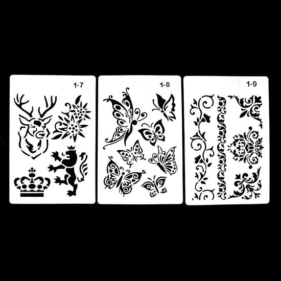 Piatto di cartografia riutilizzabile 12 pezzi - Piatto per planner - Schede per diario/scrapbook - Materiale PET - 24,6 x 16 cm - Ambientalmente friendly - Piatto di cartografia