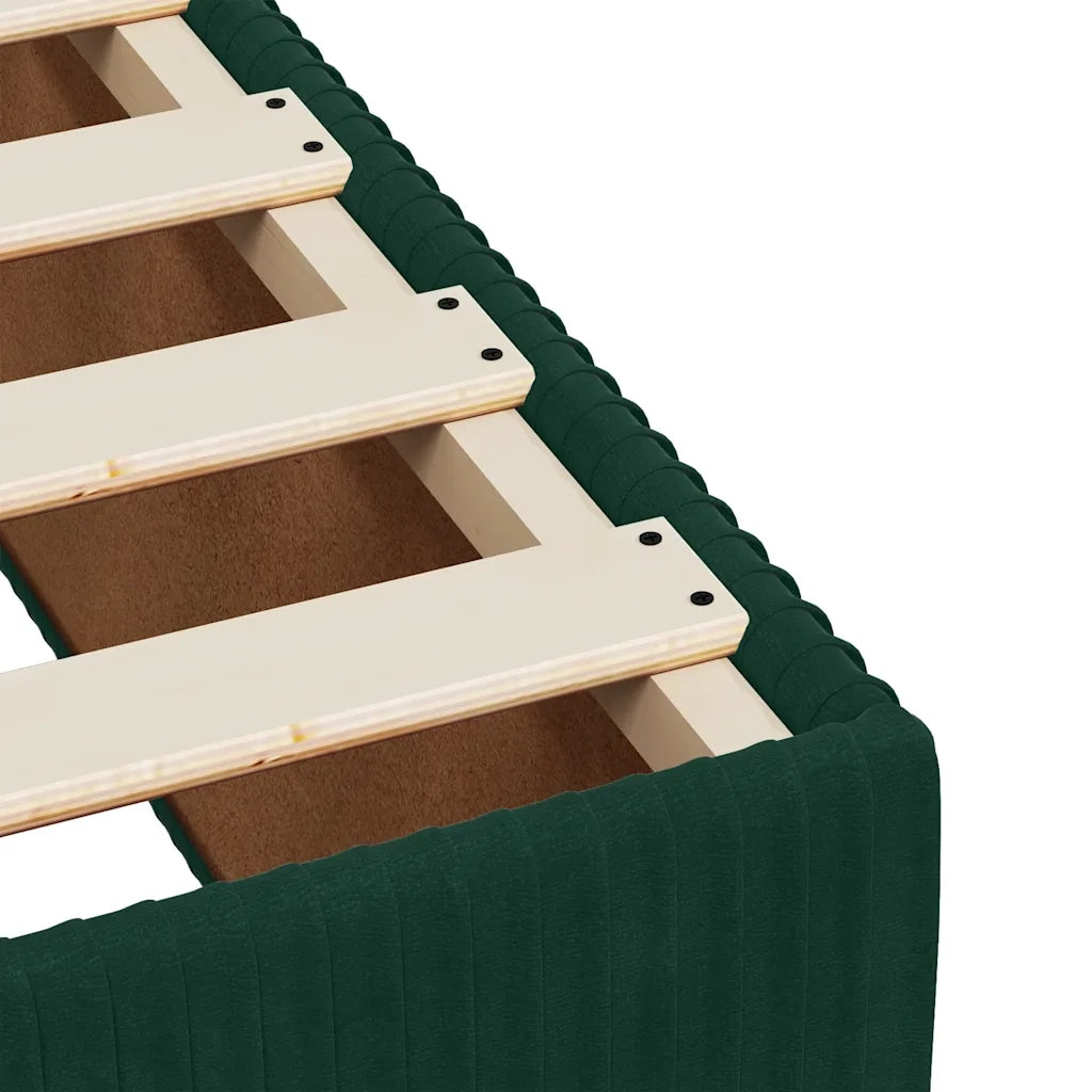 Giroletto a Molle con Materasso Verde Scuro 120x190 cm Velluto 3285629