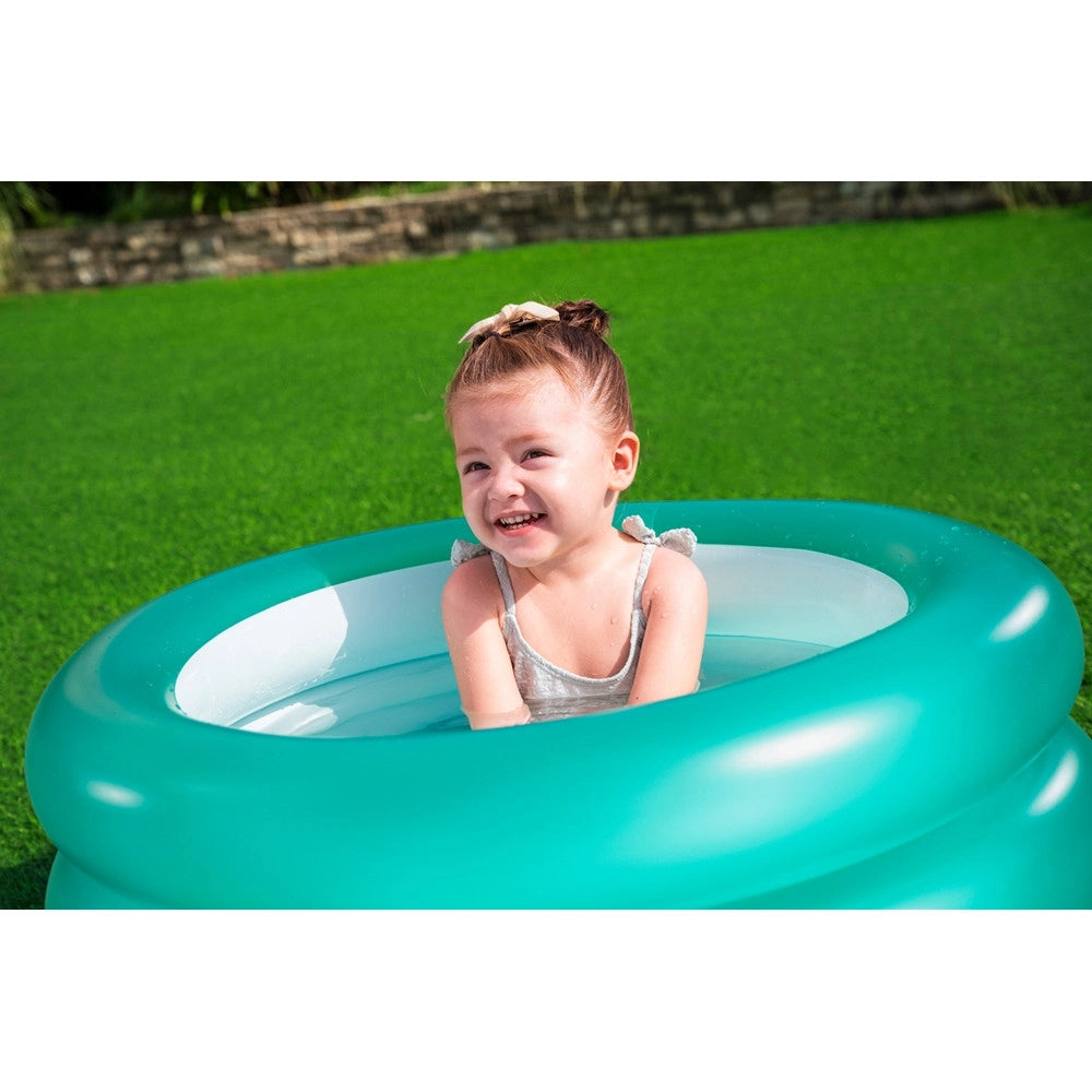 Trade Shop - Piscina Fondo Gonfiabile Per Bambini A 3 Anelli ø70x30cm Colori Assortiti 51033 -