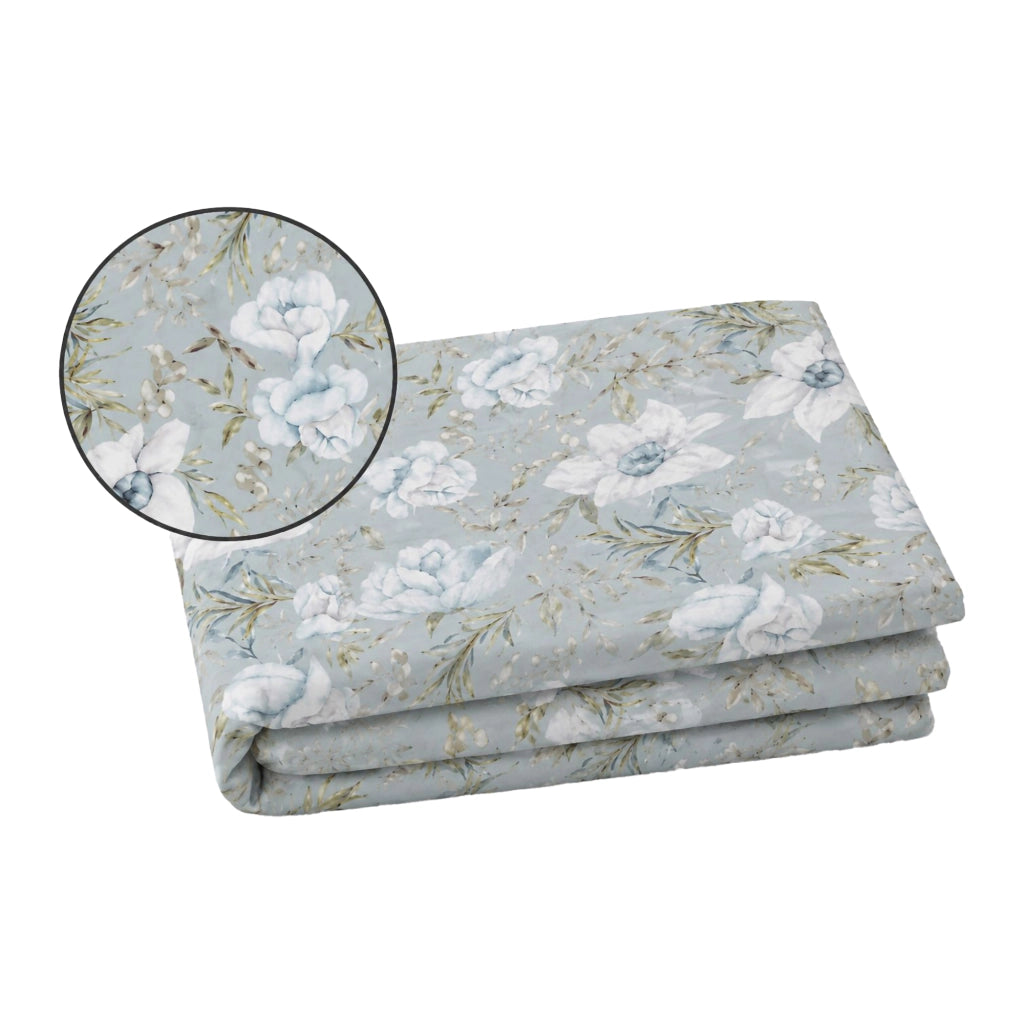 Samimali, set Completo Letto Matrimoniale in Percalle, blu Chiaro
