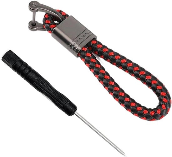 Sostegno per Chiavi con Autogrezzo e Chiave a Lame - Nero Rosso Regalo per Appassionati di Auto - Uomini e Donne - Design Lussuoso - 1 Pezzo