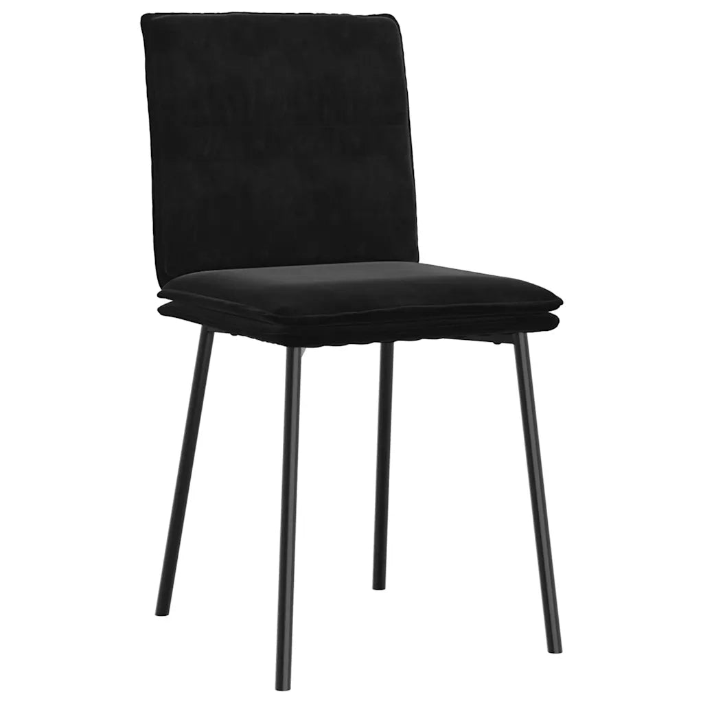 Sedie da Pranzo 4 pz Nere in Velluto 3315350