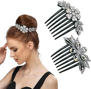 Accessori per capelli eleganti a due pezzi con pietre stellate - adatti per donne sensibili - ideali come regalo - progettati per un design lucido