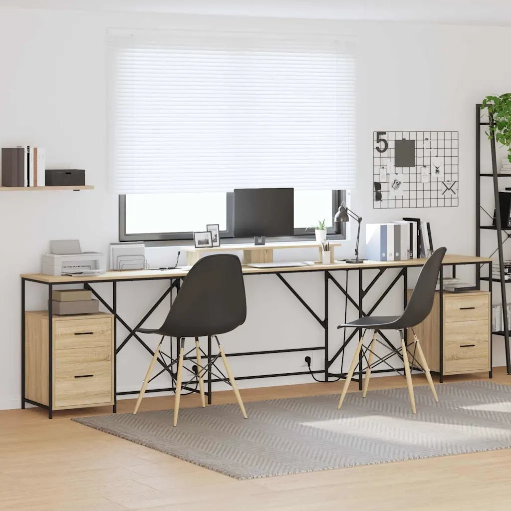 Scrivania | Tavolo da Ufficio Rovere Sonoma 182 x 101 x 87,5 cm Legno multistrato