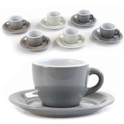 SET 12 TAZZINE DA CAFFE 85CC CON PIATTINO ASSORTITO