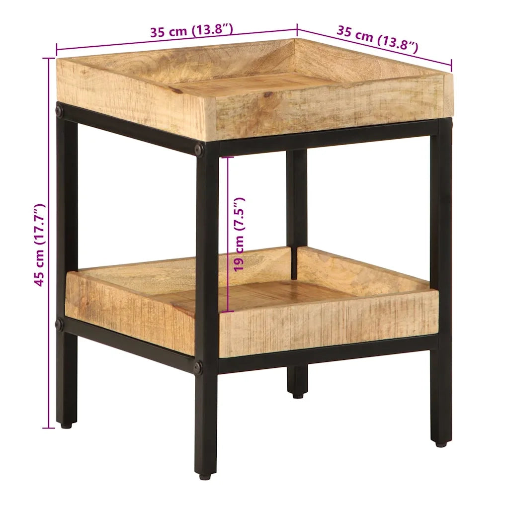 Tavolo laterale | Tavolino Marrone 35 x 35 x 45 cm Legno di mango massello