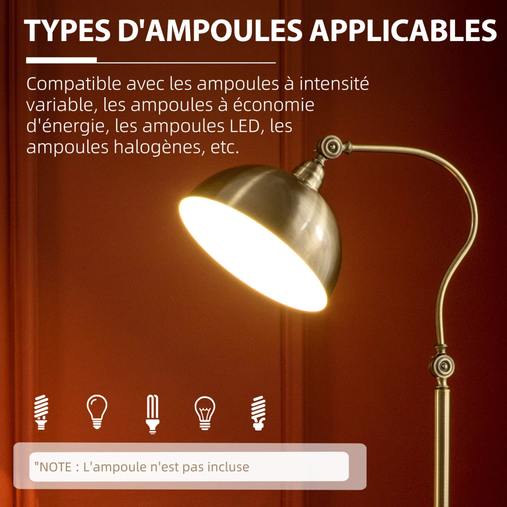 Lampada da terra ¨C Minimal ¨C ottone 42x25,5x152 cm